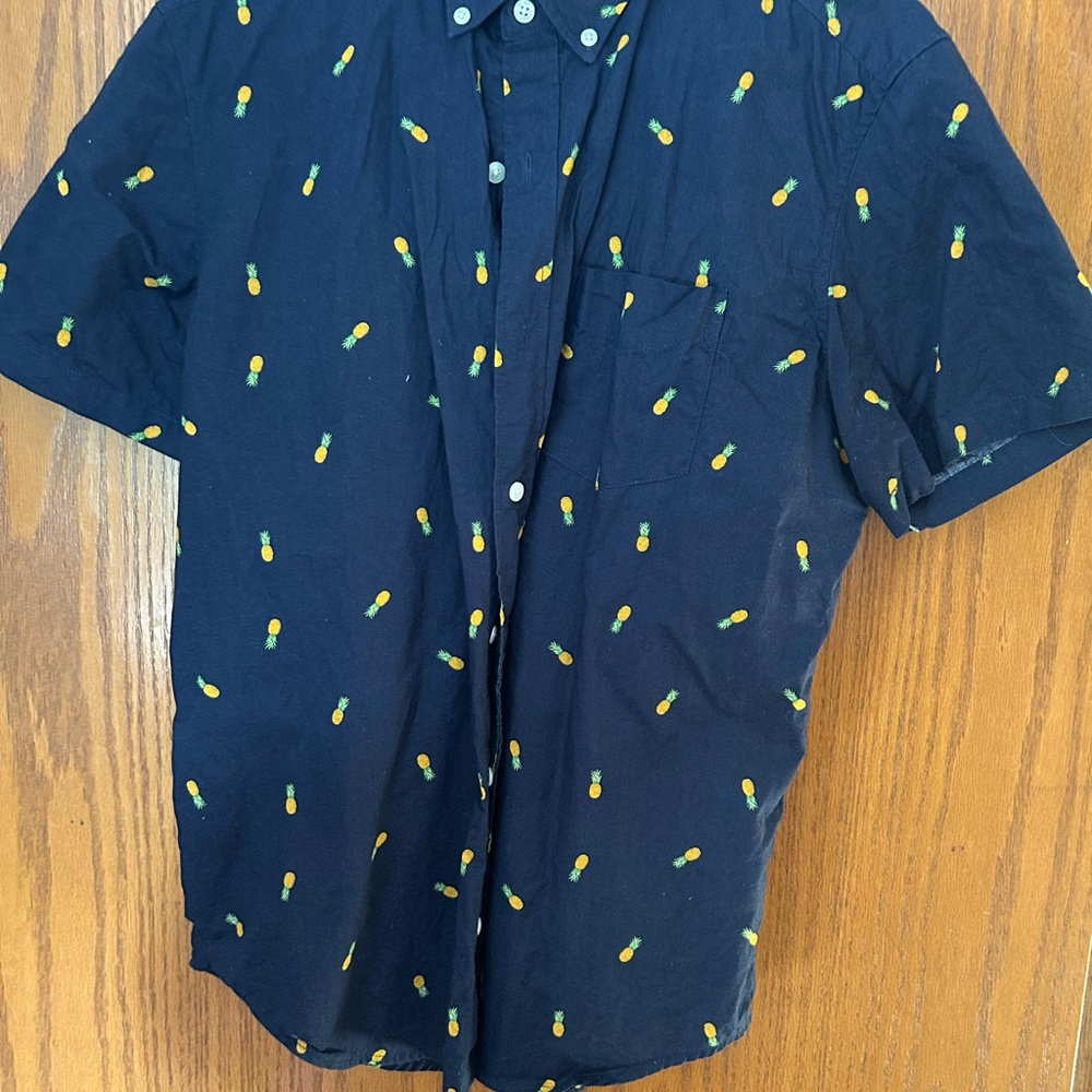 GAP Blue and Yellow Casual Button Down Shirt